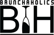 THE COMPANY NAME BRUNCHAHOLICS SPELLED OUT IN ALL CAPITAL LETTERS, A LARGE CAPITAL 