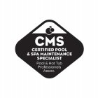 CMS CERTIFIED POOL & SPA MAINTENANCE SPECIALIST POOL & HOT TUB PROFESSIONALS ASSOC.