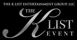 THE K LIST ENTERTAINMENT GROUP, LLC THE K LIST EVENT