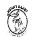 MUNNY RABBIT · THIS RABBIT WINS THE RACE ·