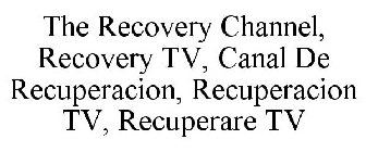 THE RECOVERY CHANNEL, RECOVERY TV, CANAL DE RECUPERACION, RECUPERACION TV, RECUPERARE TV