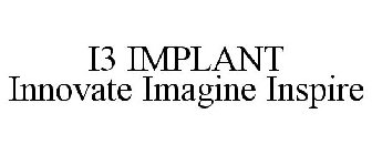 I3 IMPLANT INNOVATE IMAGINE INSPIRE