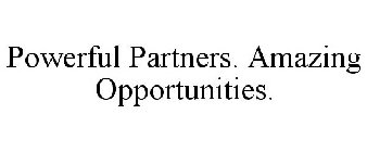POWERFUL PARTNERS. AMAZING OPPORTUNITIES.