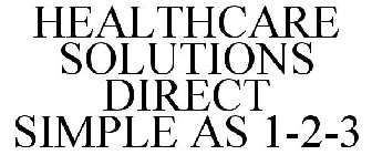 HEALTHCARE SOLUTIONS DIRECT SIMPLE AS 1-2-3