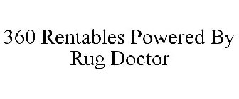 360 RENTABLES POWERED BY RUG DOCTOR
