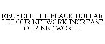 RECYCLE THE BLACK DOLLAR LET OUR NETWORK INCREASE OUR NET WORTH