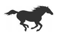 SILHOUETTE OF HORSE GALLOPING
