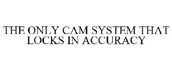 THE ONLY CAM SYSTEM THAT LOCKS IN ACCURACY