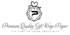 PREMIUM QUALITY GIFT WRAP PAPER IT'S TIME TO THINK ABOUT GIFT
