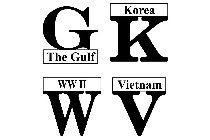 G THE GULF KOREA K WW II W VIETNAM V