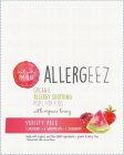 ALLERGEEZ DON'T WORRY I'M FLAT ORGANIC ALLERGY SOOTHING POPS FOR KIDS WITH ORGANIC HONEY VARIETY PACK 3 RASPBERRY 4 WATERMELON 3 STRAWBERRY MADE WITH ORGANIC AND NON-GMO INGREDIENTS · GLUTEN & DAIRY 