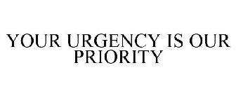 YOUR URGENCY IS OUR PRIORITY