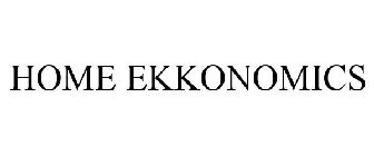 HOME EKKONOMICS