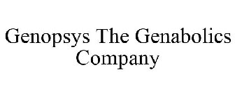 GENOPSYS THE GENABOLICS COMPANY