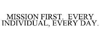 MISSION FIRST. EVERY INDIVIDUAL, EVERY DAY.