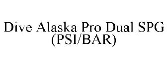 DIVE ALASKA PRO DUAL SPG (PSI/BAR)