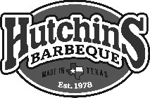 HUTCHINS BARBEQUE MADE IN TEXAS EST. 1978