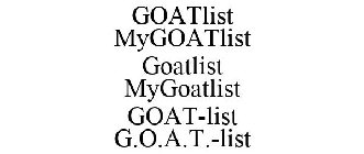 GOATLIST MYGOATLIST GOATLIST MYGOATLIST GOAT-LIST G.O.A.T.-LIST