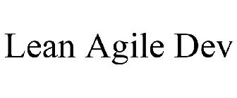 LEAN AGILE DEV