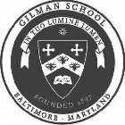 GILMAN SCHOOL BALTIMORE · MARYLAND IN TUO LUMINE LUMEN FOUNDED 1897