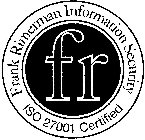 FR FRANK RIMERMAN INFORMATION SECURITY ISO 27001 CERTIFIED