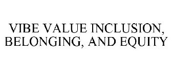 VIBE VALUE INCLUSION, BELONGING, AND EQUITY