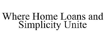 WHERE HOME LOANS AND SIMPLICITY UNITE