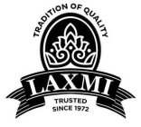 TRADITION OF QUALITY LAXMI TRUSTED SINCE 1972