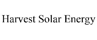 HARVEST SOLAR ENERGY