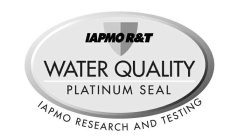 IAPMO R&T WATER QUALITY PLATINUM SEAL IAPMO RESEARCH AND TESTING
