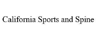 CALIFORNIA SPORTS AND SPINE