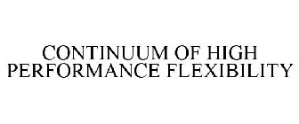 CONTINUUM OF HIGH PERFORMANCE FLEXIBILITY