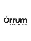 ORRUM CLINICAL ANALYTICS