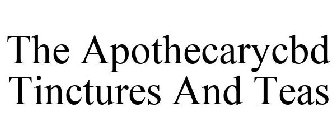 THE APOTHECARYCBD TINCTURES AND TEAS