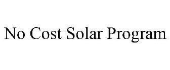 NO COST SOLAR PROGRAM