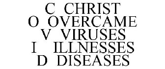 C CHRIST O OVERCAME V VIRUSES I ILLNESSES D DISEASES
