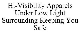 HI-VISIBILITY APPARELS UNDER LOW LIGHT SURROUNDING KEEPING YOU SAFE
