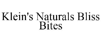 KLEIN'S NATURALS BLISS BITES