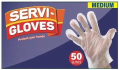 SERVI-GLOVES PROTECT YOUR HANDS 50 GLOVES MEDIUM