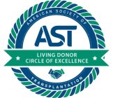 AST AMERICAN SOCIETY OF TRANSPLANTATION LIVING DONOR CIRCLE OF EXCELLENCE