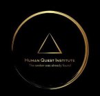HUMAN QUEST INSTITUTE THE SEEKER WAS ALREADY FOUND