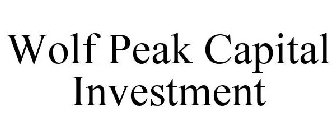 WOLF PEAK CAPITAL INVESTMENT