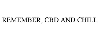 REMEMBER, CBD AND CHILL