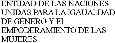 ENTIDAD DE LAS NACIONES UNIDAS PARA LA IGAUALDAD DE GÉNERO Y EL EMPODERAMIENTO DE LAS MUJERES