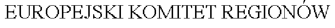 EUROPEJSKI KOMITET REGIONÓW