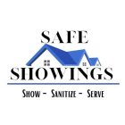 SAFE BLUE ROOF SHOWINGS LINE SHOW DASH SANITIZE DASH SERVE