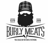 BURLY MEATS ESTD 2019 YOU COULD SAY WE HAVE A PLETHORA