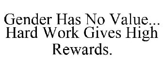 GENDER HAS NO VALUE... HARD WORK GIVES HIGH REWARDS.