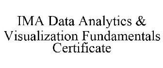 IMA DATA ANALYTICS & VISUALIZATION FUNDAMENTALS CERTIFICATE