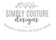 SIMPLY COUTURE DESIGNS PRINTABLES & GRAPHICS FOR CREATIVE OWNERS